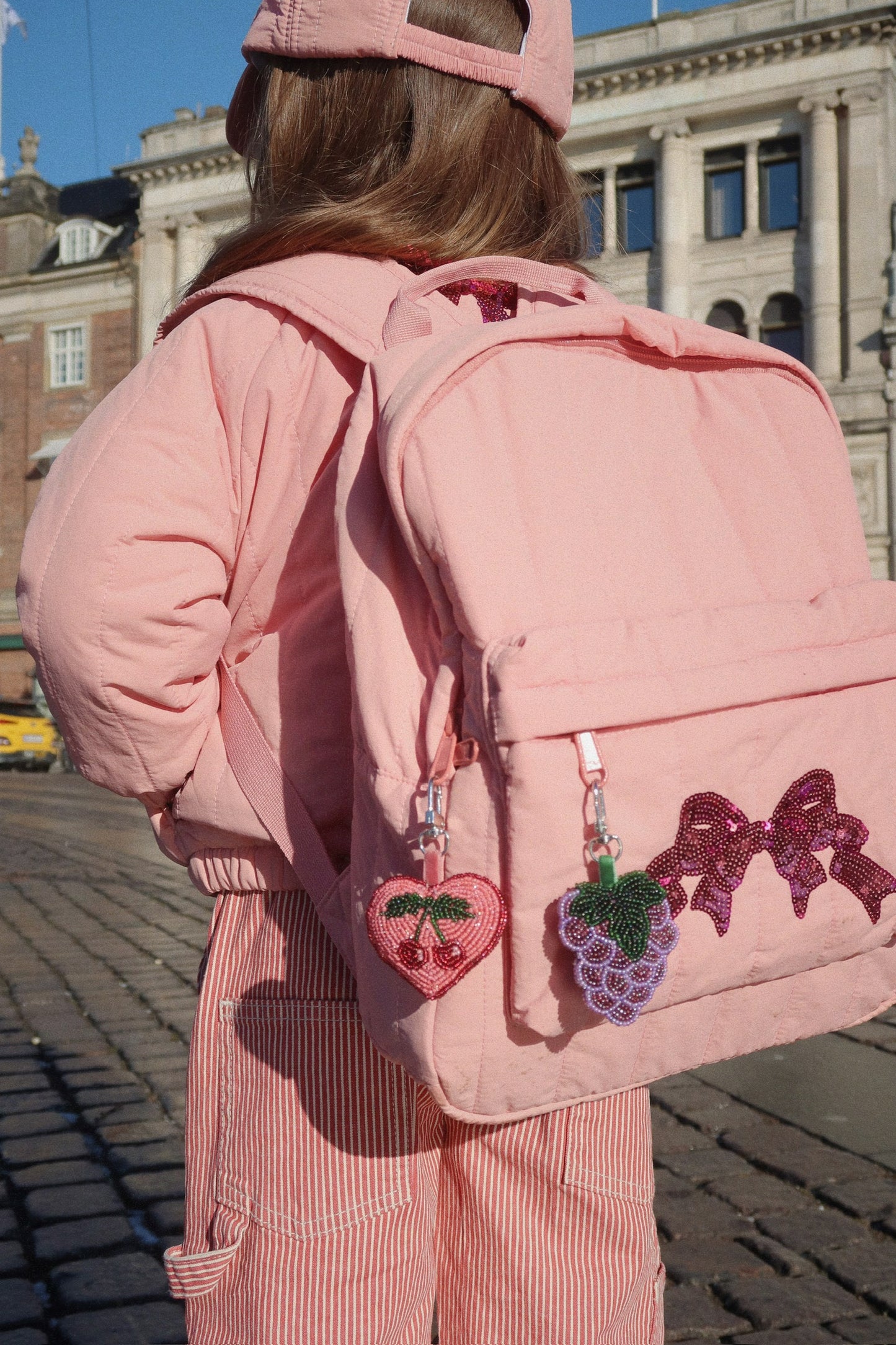 [Konges slojd] Juno Quilted Sequin Backpack - Rose