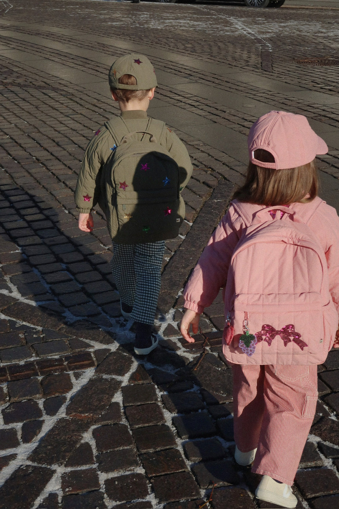 [11월10일 출고예정]
[Konges slojd] Juno Quilted Sequin Backpack - Rose