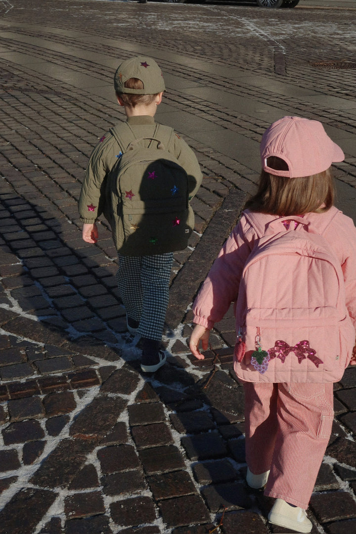 [11월10일 출고예정]
[Konges slojd] Juno Quilted Sequin Backpack - Rose