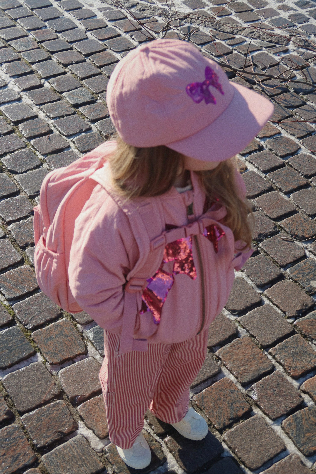 [11월10일 출고예정]
[Konges slojd] Juno Quilted Sequin Backpack - Rose