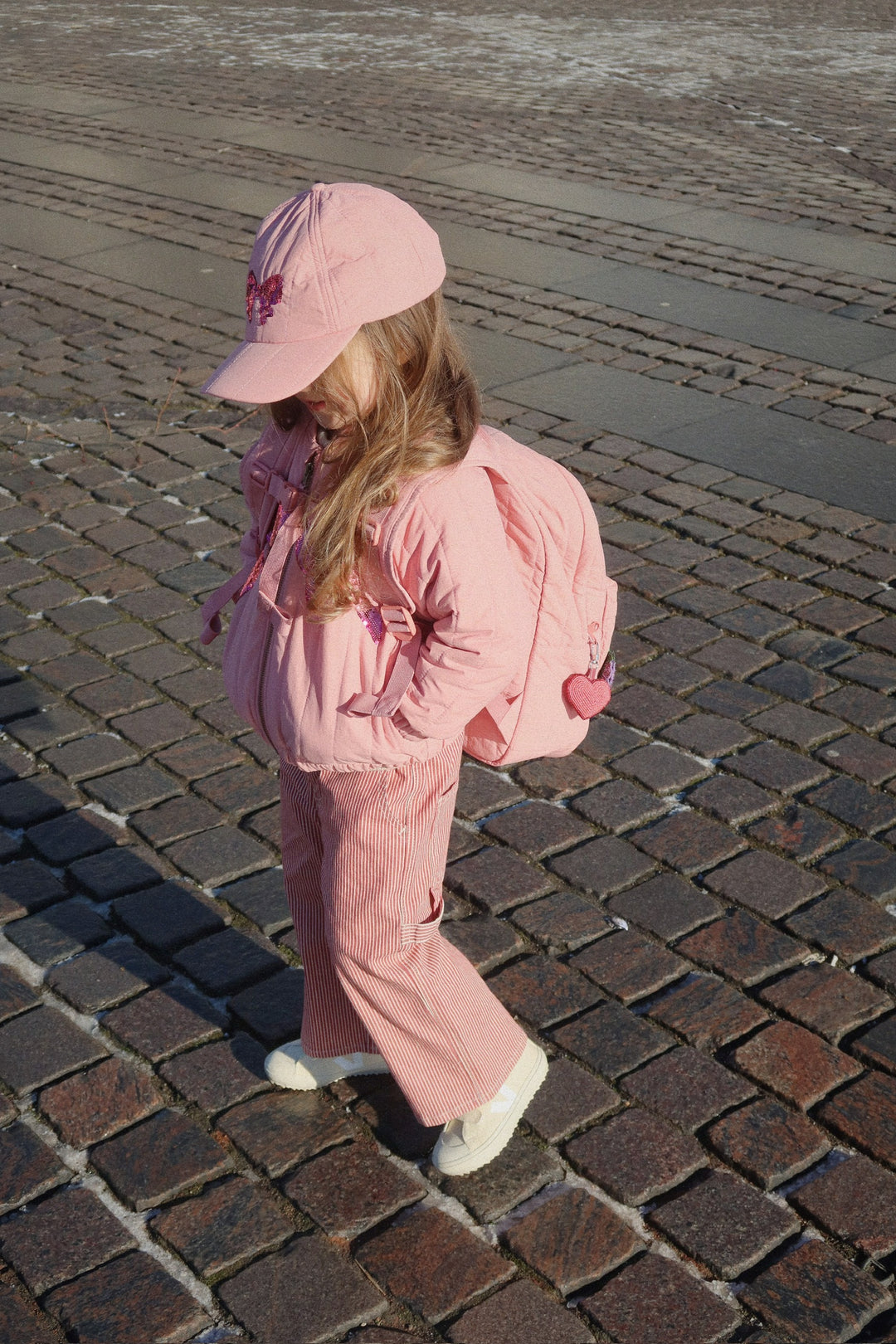 [11월10일 출고예정]
[Konges slojd] Juno Quilted Sequin Backpack - Rose