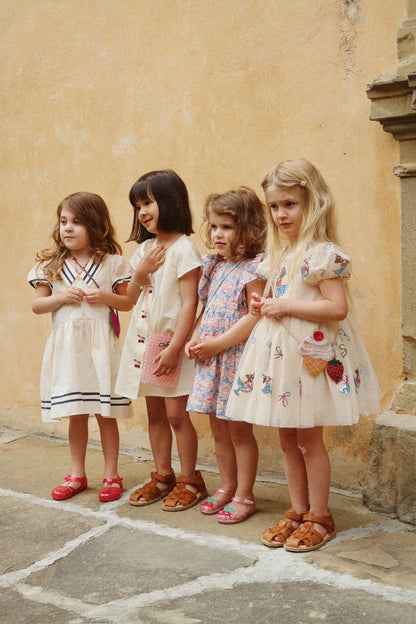 [Konges slojd] Evia Cherry Dress GOTS - Cloud Cream