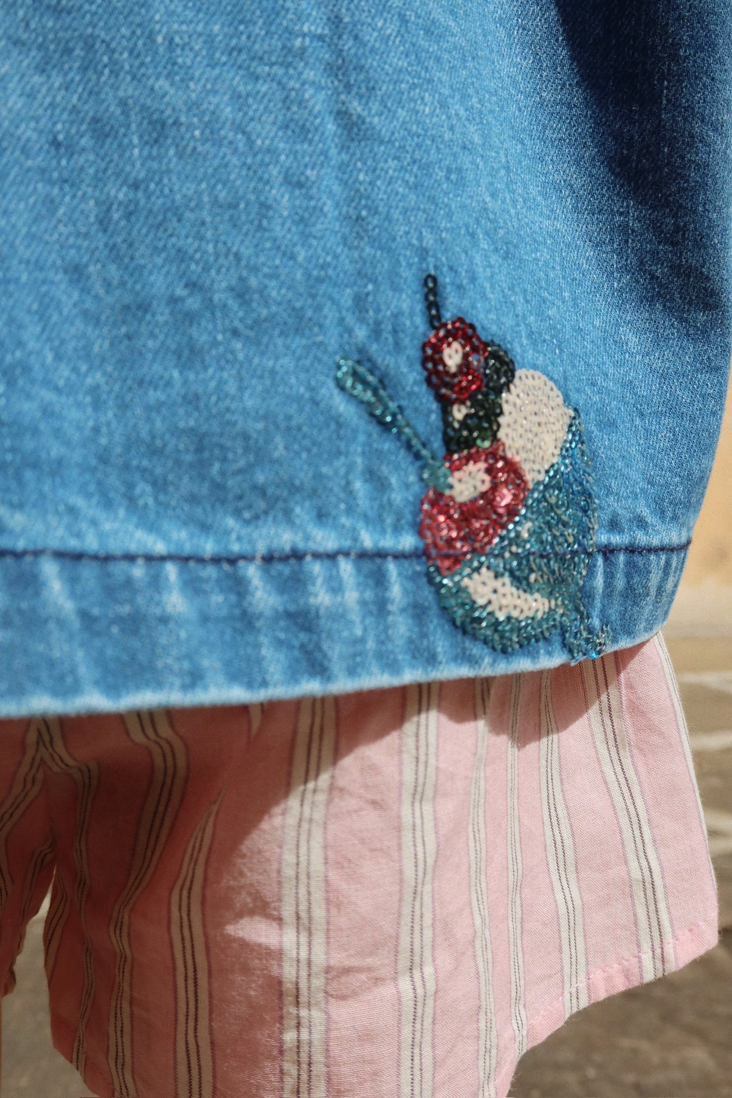 [Konges slojd] Magot Sequin Denim Jacket GRS - Gelato