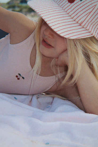[Konges slojd]Ellie Bow Cap GOTS - Amour Stripe