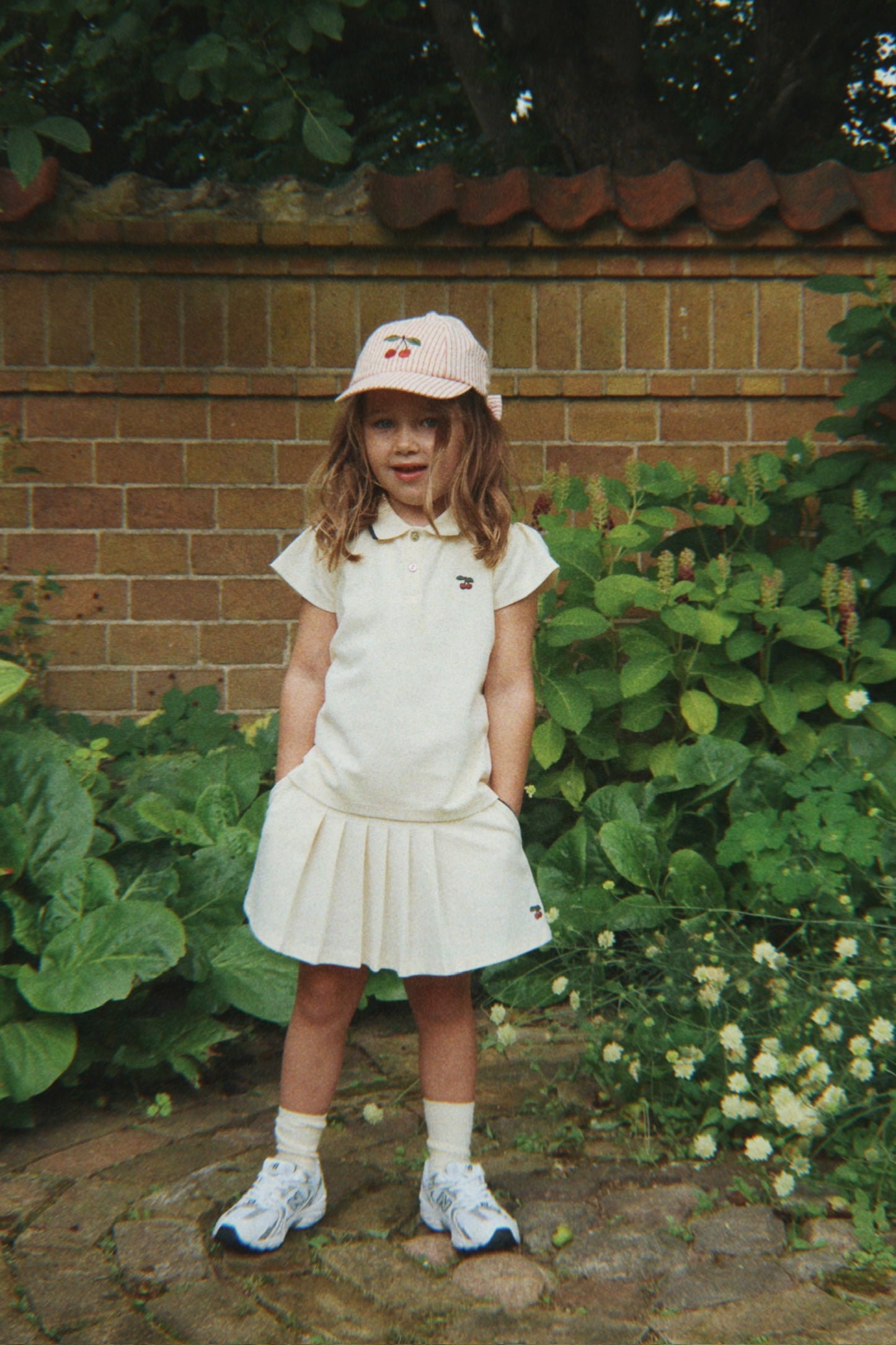 [Konges slojd]Ellie Bow Cap GOTS - Amour Stripe