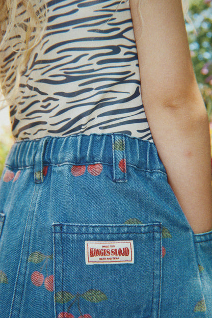 [Konges slojd]Magot Printed Skirt GOTS - Ma Grande Cerise Denim