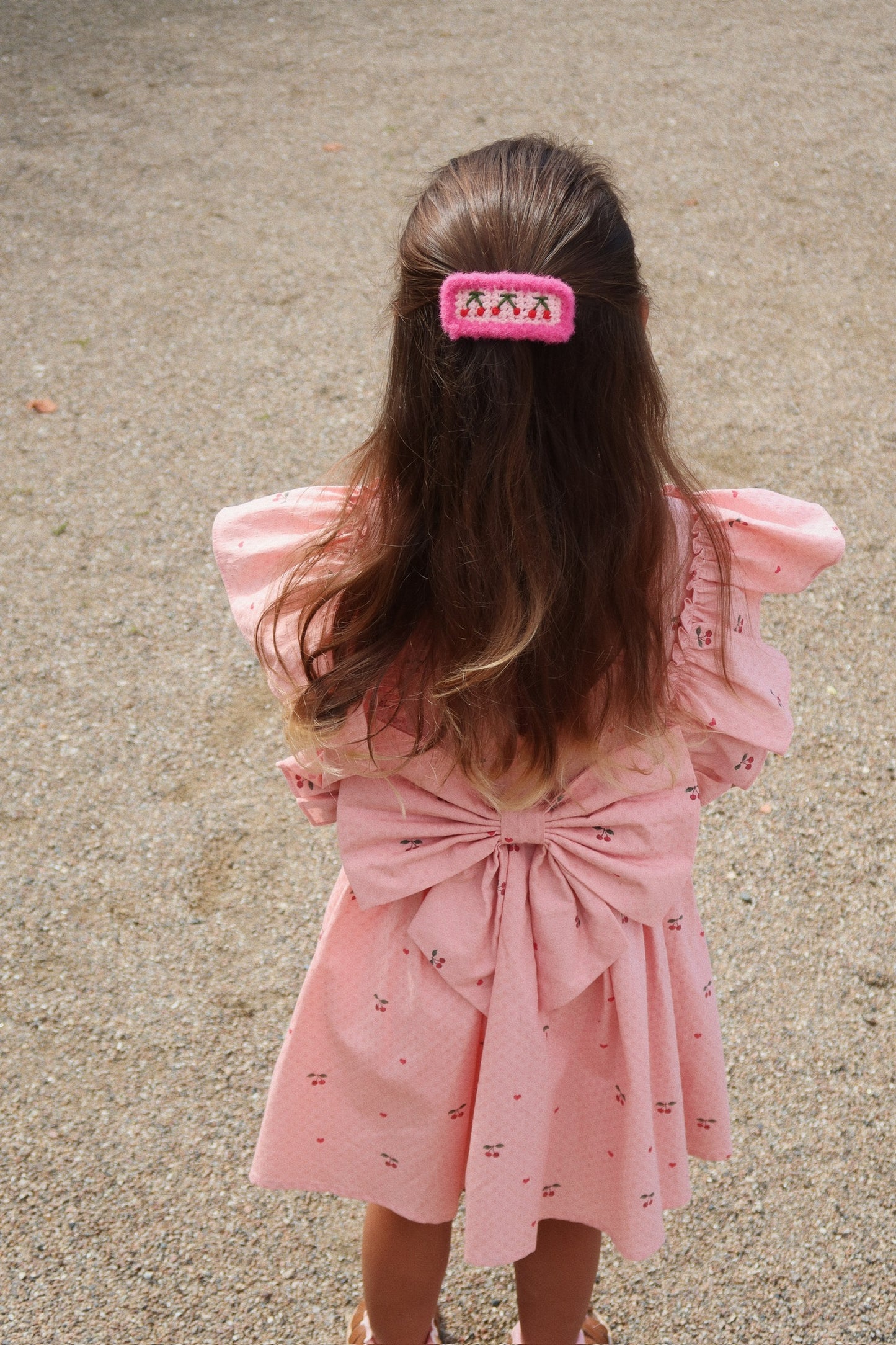 [Konges slojd]Evia Frill Dress GOTS - Cherry Coeur