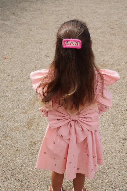 [Konges slojd]Evia Frill Dress GOTS - Cherry Coeur