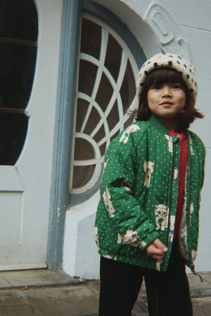 [Konges slojd]Juno Printed Bomber Jacket - Dot Miao Verde
