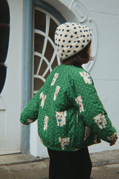 [Konges slojd]Juno Printed Bomber Jacket - Dot Miao Verde