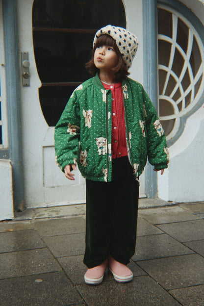[Konges slojd]Juno Printed Bomber Jacket - Dot Miao Verde