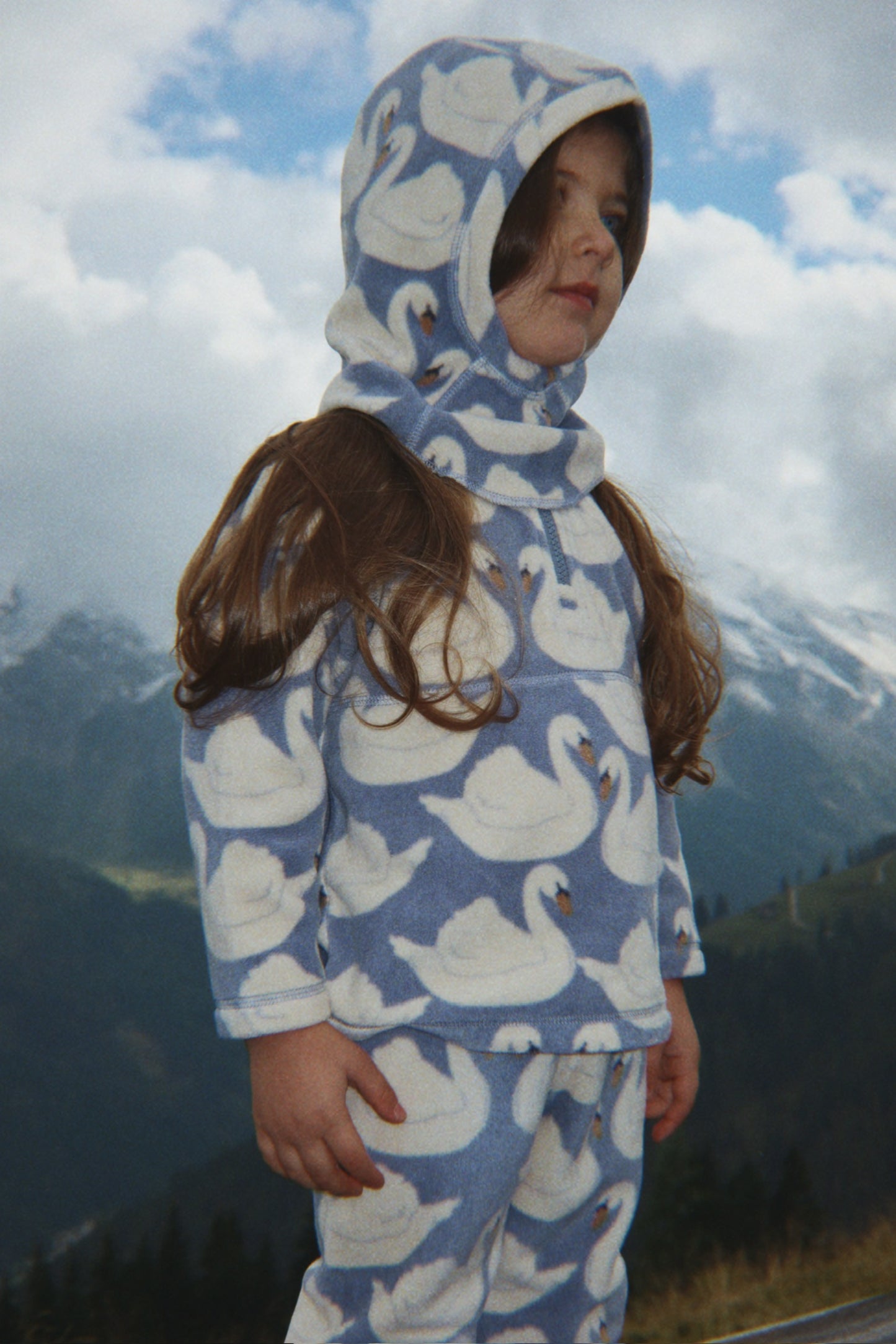[Konges slojd]Tavi Fleece Swantshirt GRS - Swan