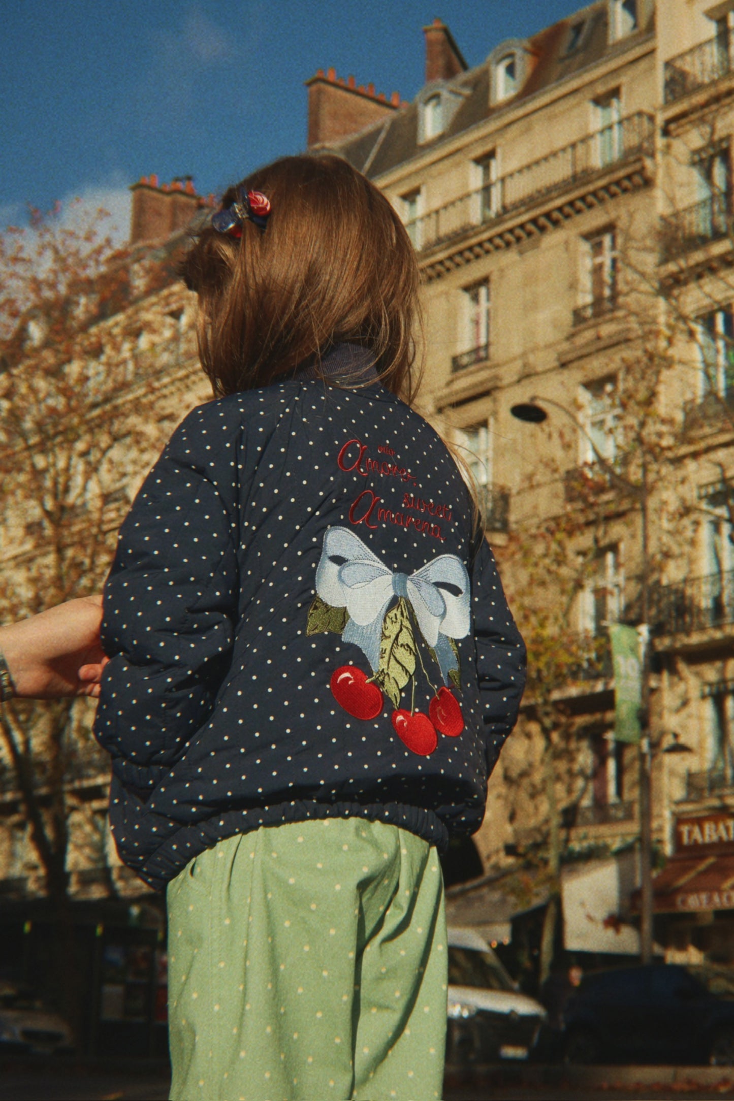 [Konges slojd]Juno Printed Dot Bomber Jacket - Dot Nuit Petit