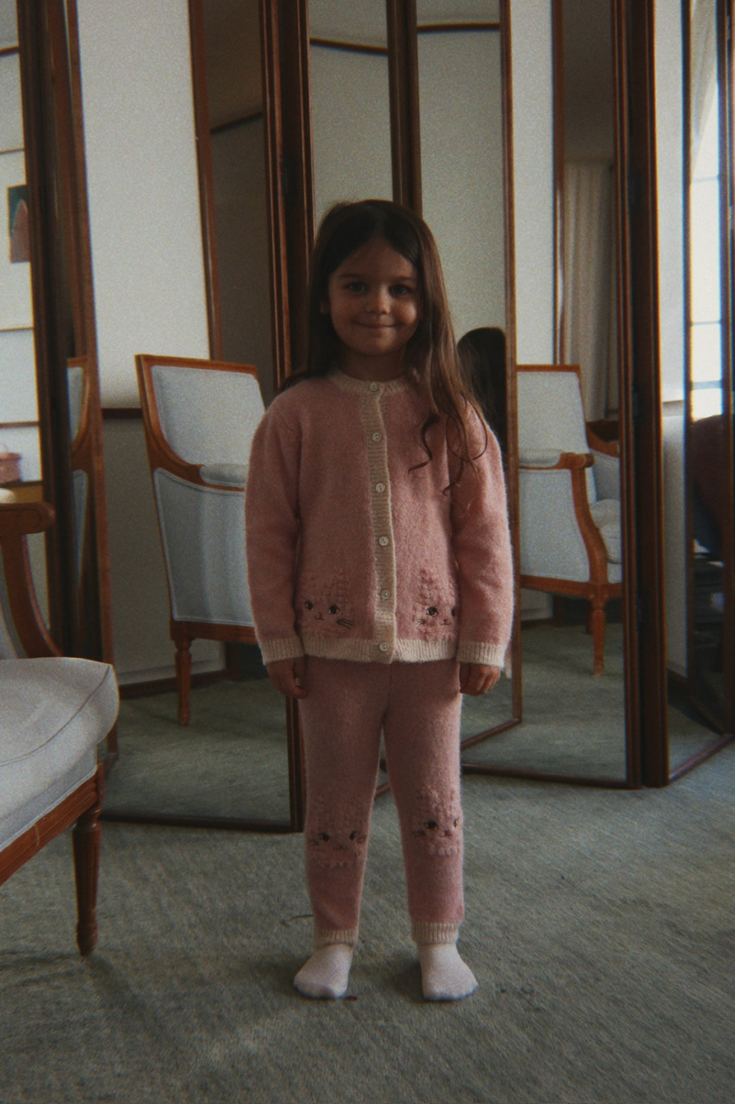 [Konges slojd]Kitty Cardigan - Silver Pink