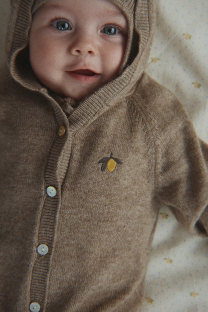 [Konges slojd]Mattou Knit Onesie - Light Brown