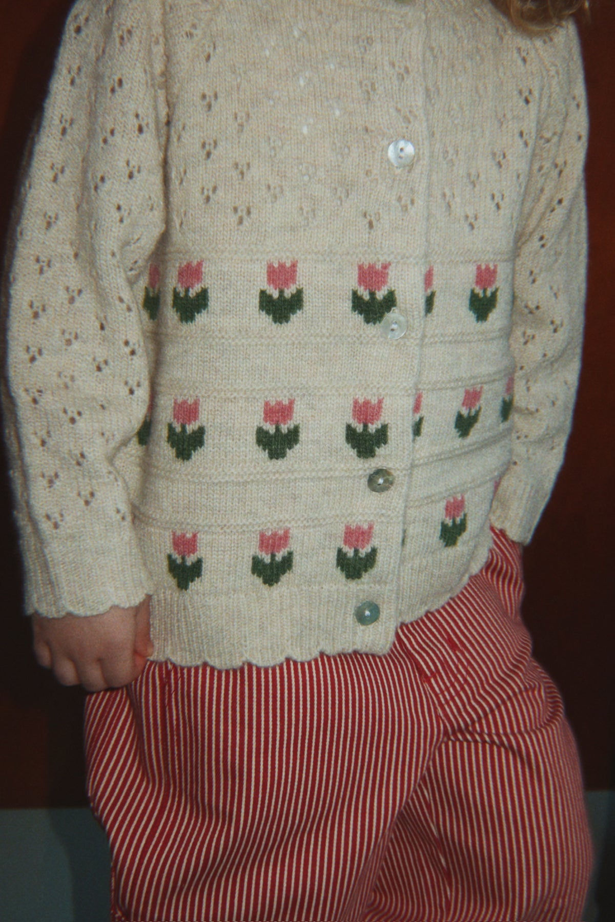 [Konges slojd]Belle Cardigan - Cream And Tulips