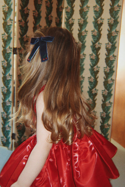 [Konges Slojd]2Pack Juliette Bow Hair Clip - Navy
