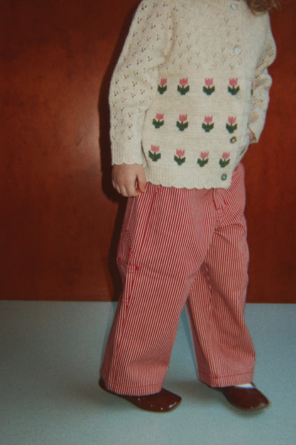[Konges slojd]Belle Cardigan - Cream And Tulips