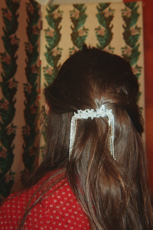 [Konges Slojd]Big Sparkly Star Hair Clip - Silver Mix