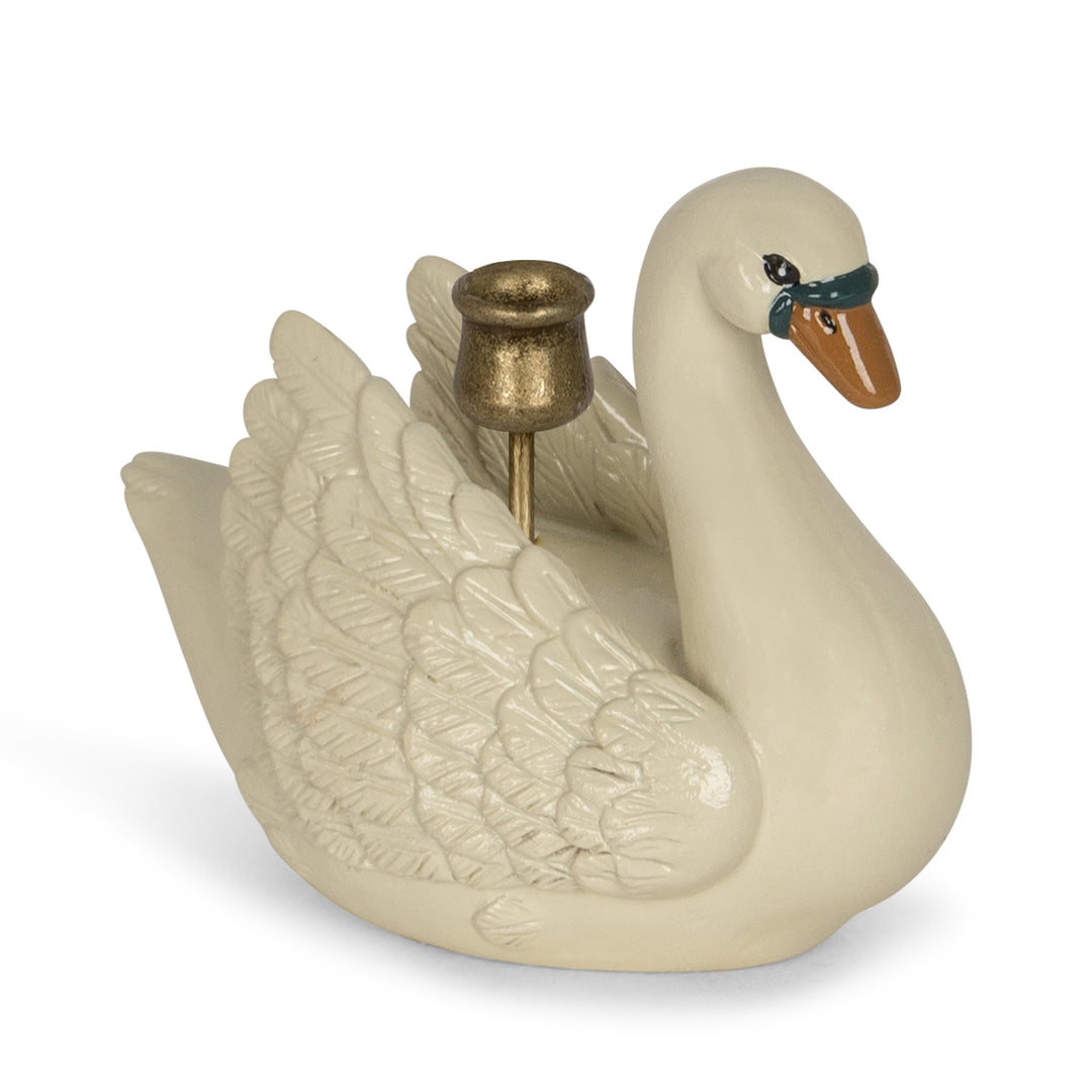 [Konges slojd] Swan Candle Holder - Cream