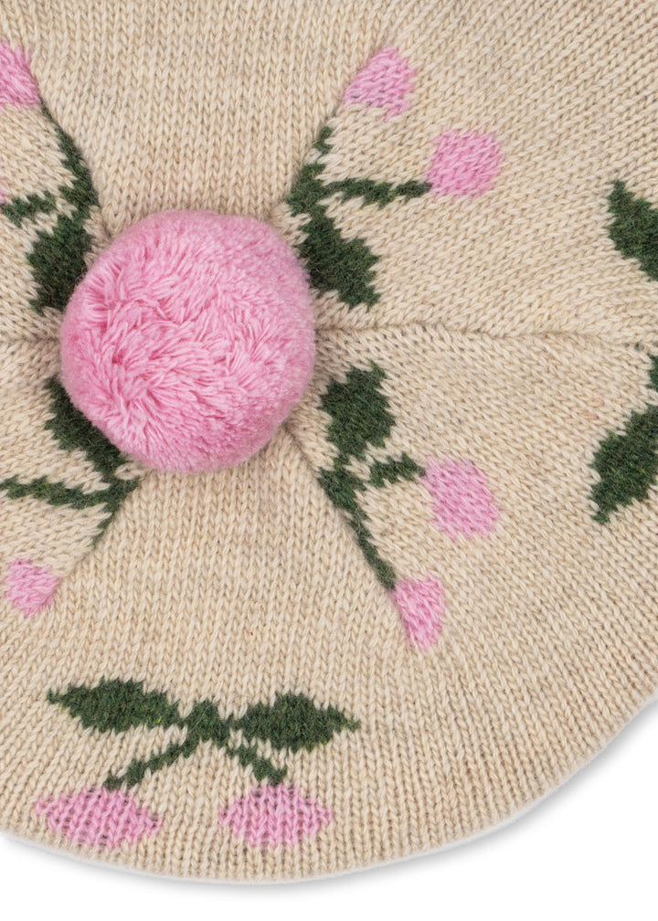 [Konges slojd] Belou Knit Beret - Cherry
