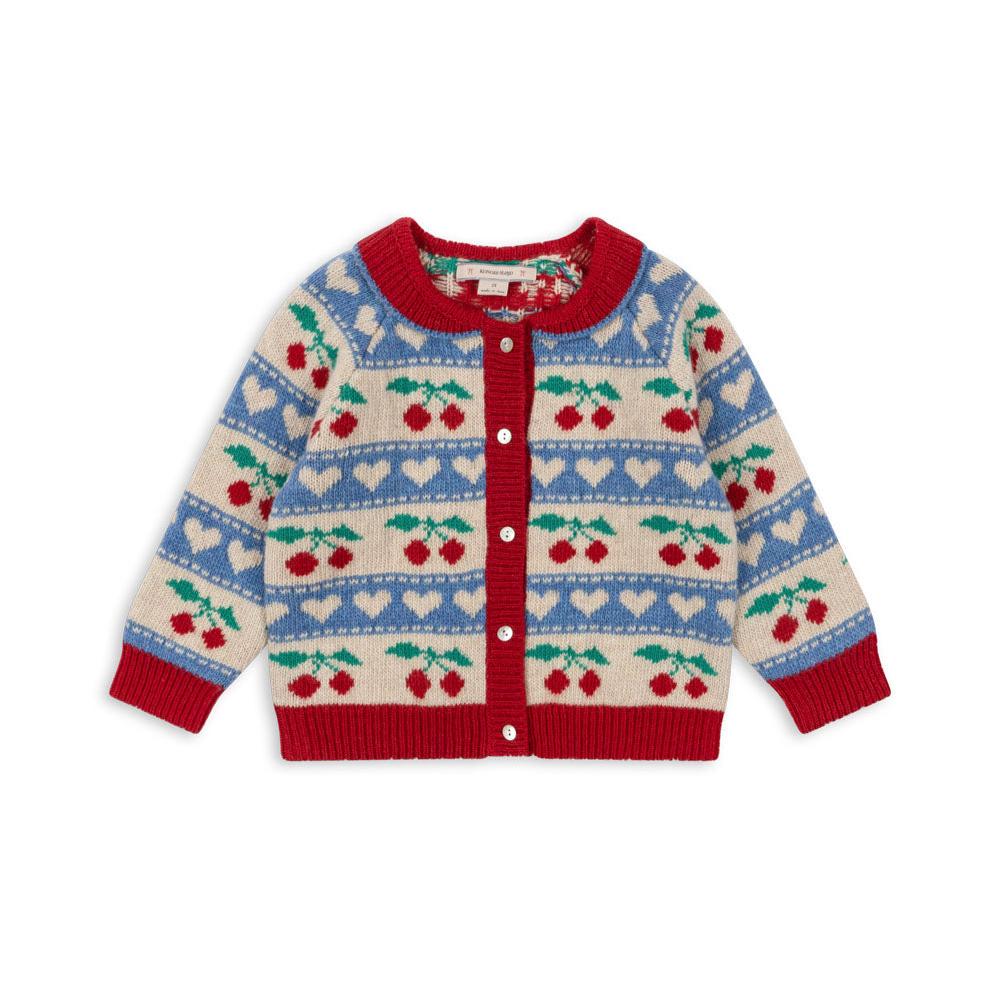 [Konges slojd] Belou Knit Cardigan - Cherry Stripe