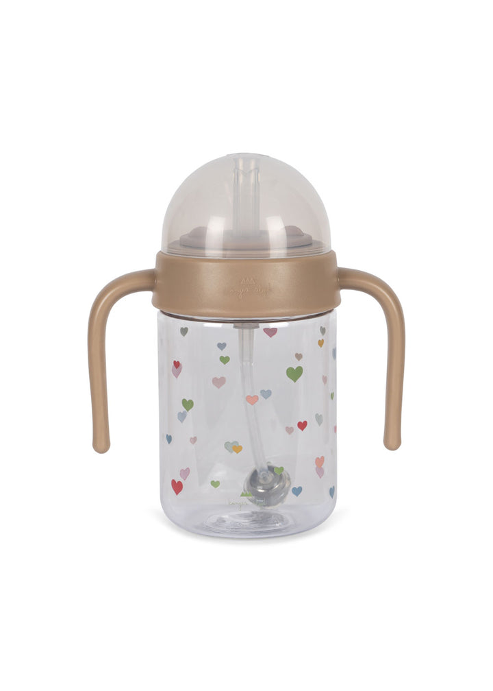 [Konges Slojd] Baby Bottle With Handle - Multi Hearts