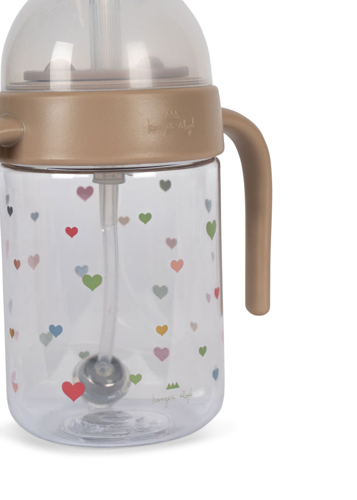 [Konges Slojd] Baby Bottle With Handle - Multi Hearts