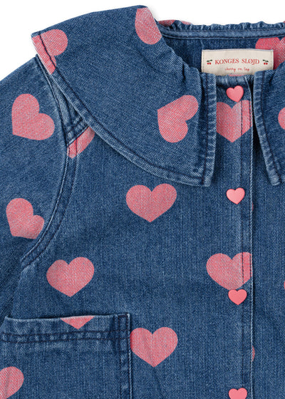 [Konges slojd] Magot Denim Shirt GOTS - Bon Coeur Pink