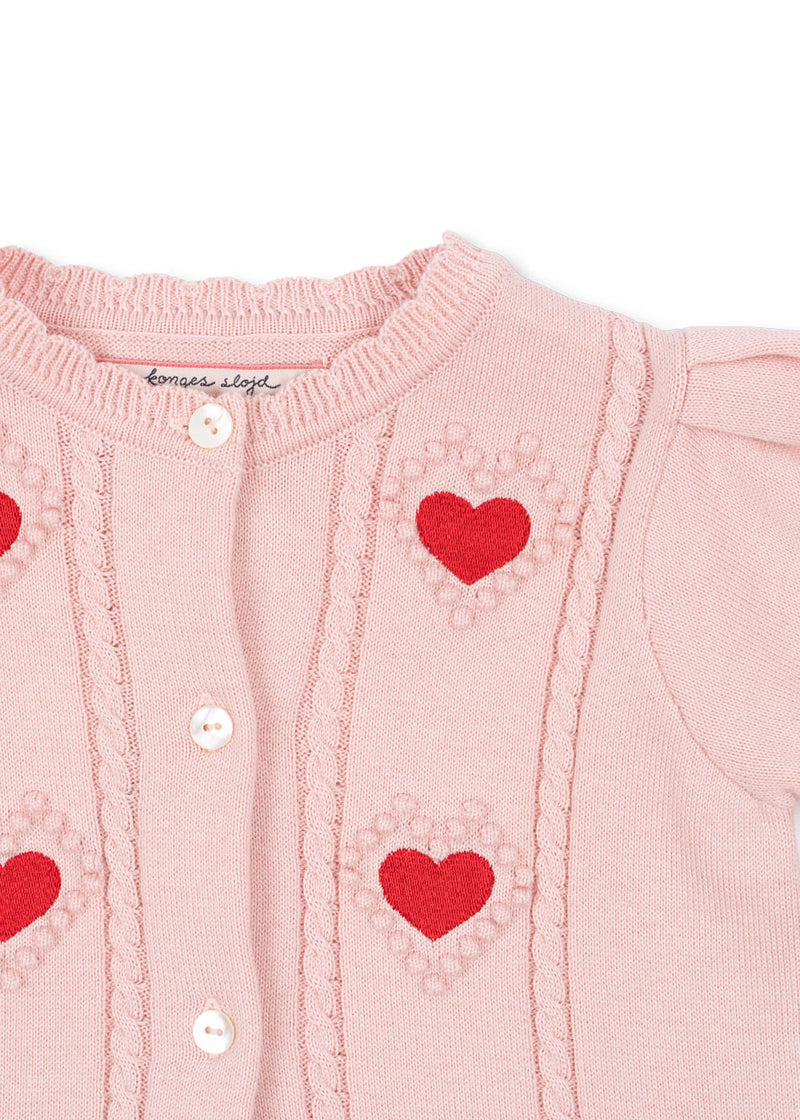 [Konges slojd] Soleil Knit Cardigan GOTS - Silver Pink