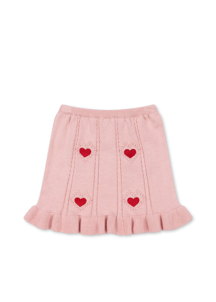 [Konges slojd] Soleil Knit Skirt GOTS - Silver Pink