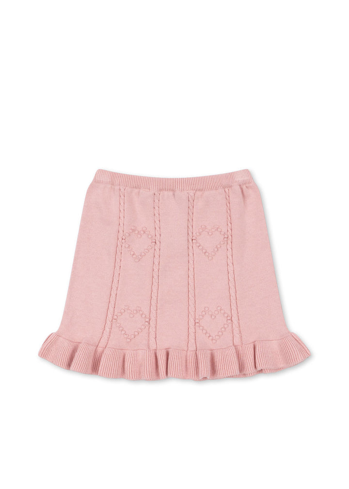 [Konges slojd] Soleil Knit Skirt GOTS - Silver Pink