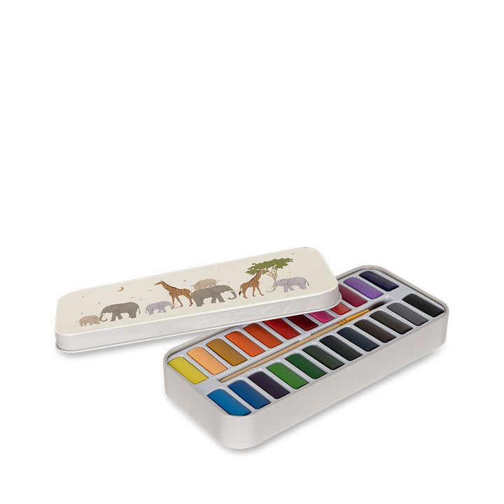 [Konges slojd] Water Colors Tin Box - Safari