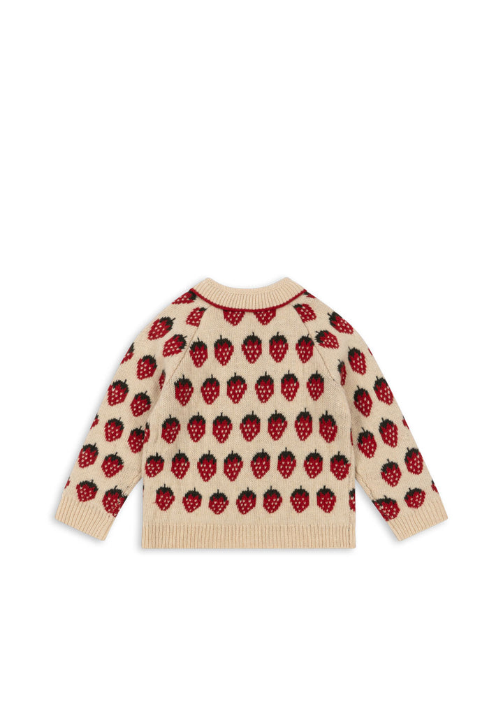 [Konges slojd] Belou Knit Collar Cardigan - Strawberry