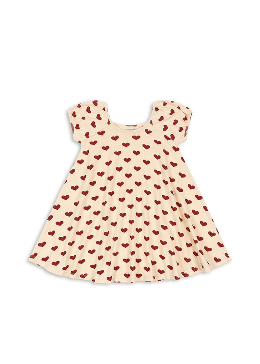 [Konges slojd] Classic SS Dress GOTS - Amour Rouge