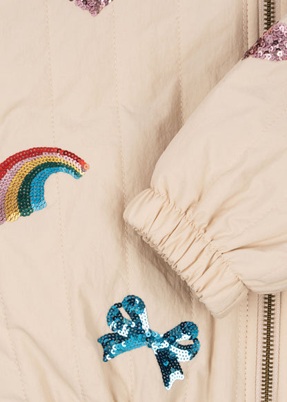 [Konges slojd] Juno Sequin Bomber Jacket - Smoke Gray