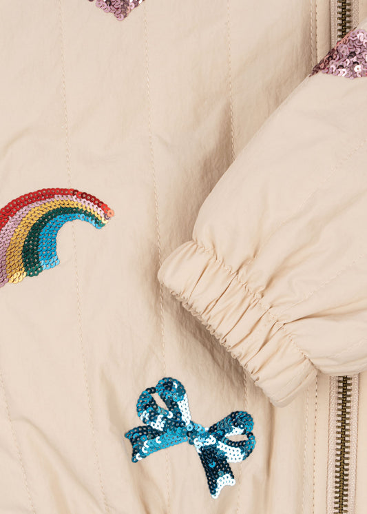 [Konges slojd] Juno Sequin Bomber Jacket - Smoke Gray