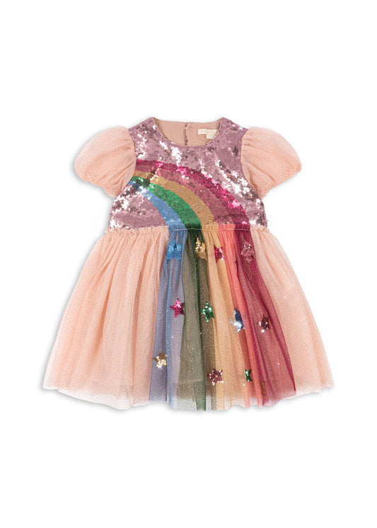 [Konges slojd] Odette Rainbow Dress - Evening Sand