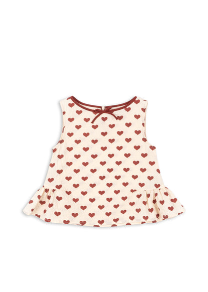[Konges slojd] Ava Top GOTS - Amour Rouge