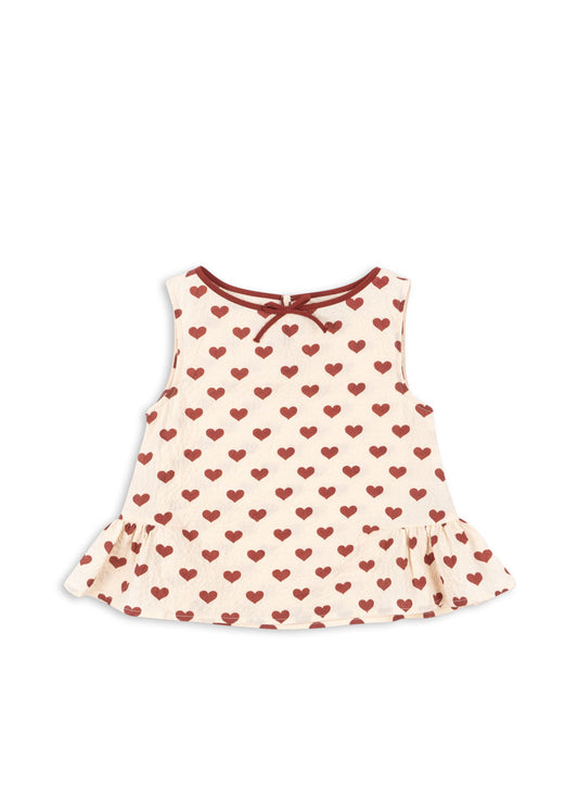 [Konges slojd] Ava Top GOTS - Amour Rouge