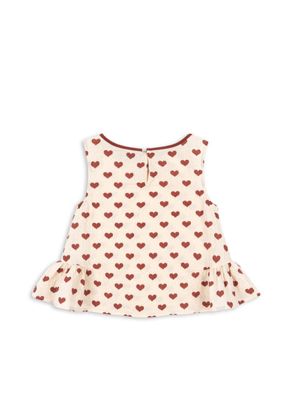 [Konges slojd] Ava Top GOTS - Amour Rouge
