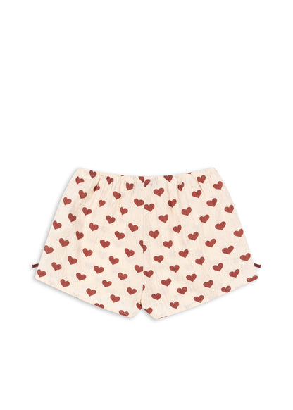 [Konges slojd] Ava Slit shorts GOTS - Amour rouge