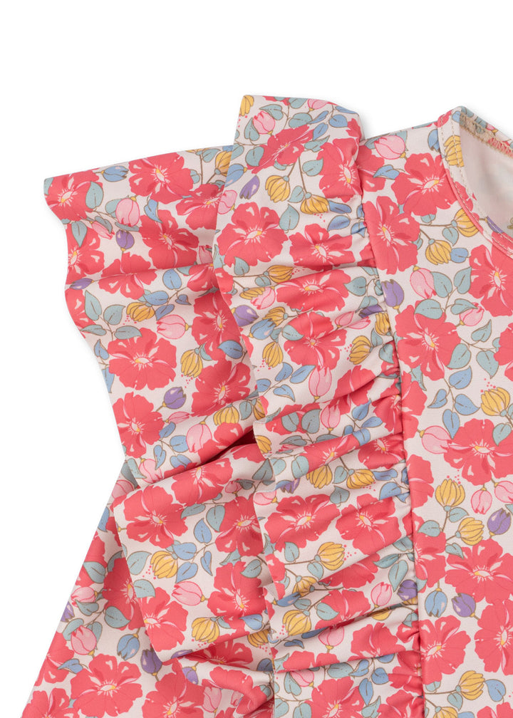 [Konges slojd] Manuca Frill Onesie - Rose Anglaise