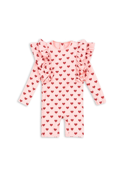 [Konges slojd] Manuca Frill Onesie - Amour Pink