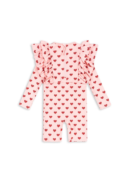 [Konges slojd] Manuca Frill Onesie - Amour Pink