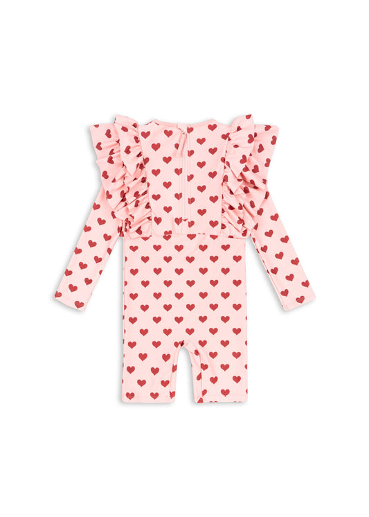 [Konges slojd] Manuca Frill Onesie - Amour Pink