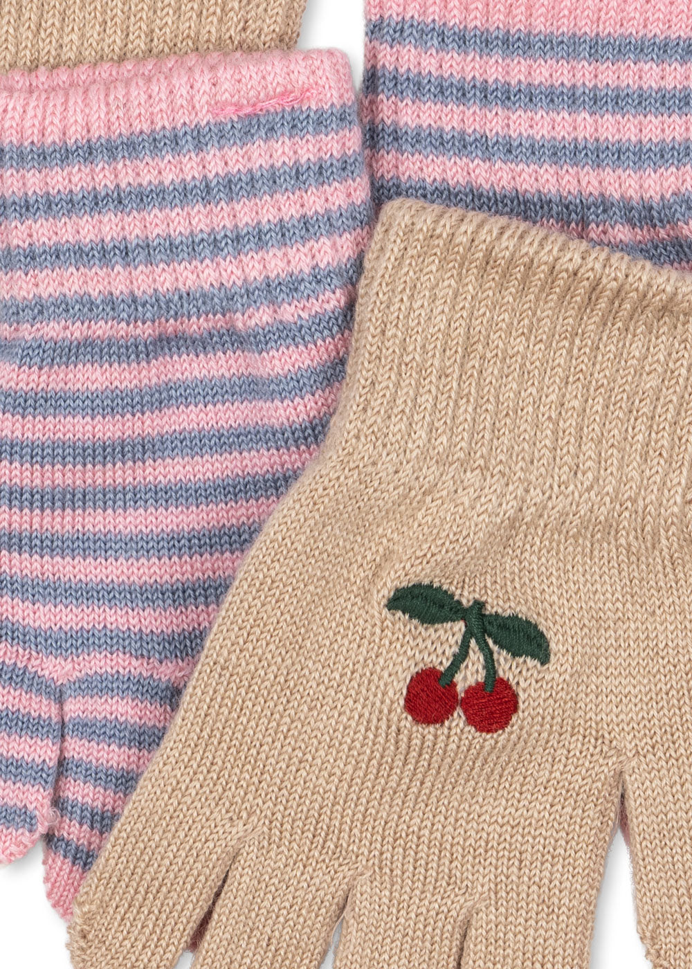 [Konges slojd] 2pack Filla Gloves - Cherry/Stripe