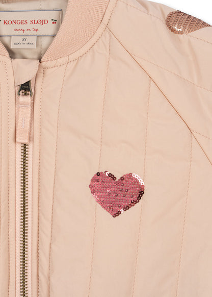 [Konges slojd] Juno Sequin Bomber Jacket - Cameo Rose