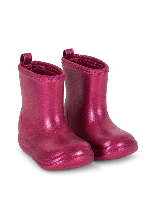 [Konges slojd] Luc Lightweight Glitter Rain Boots - Sangria