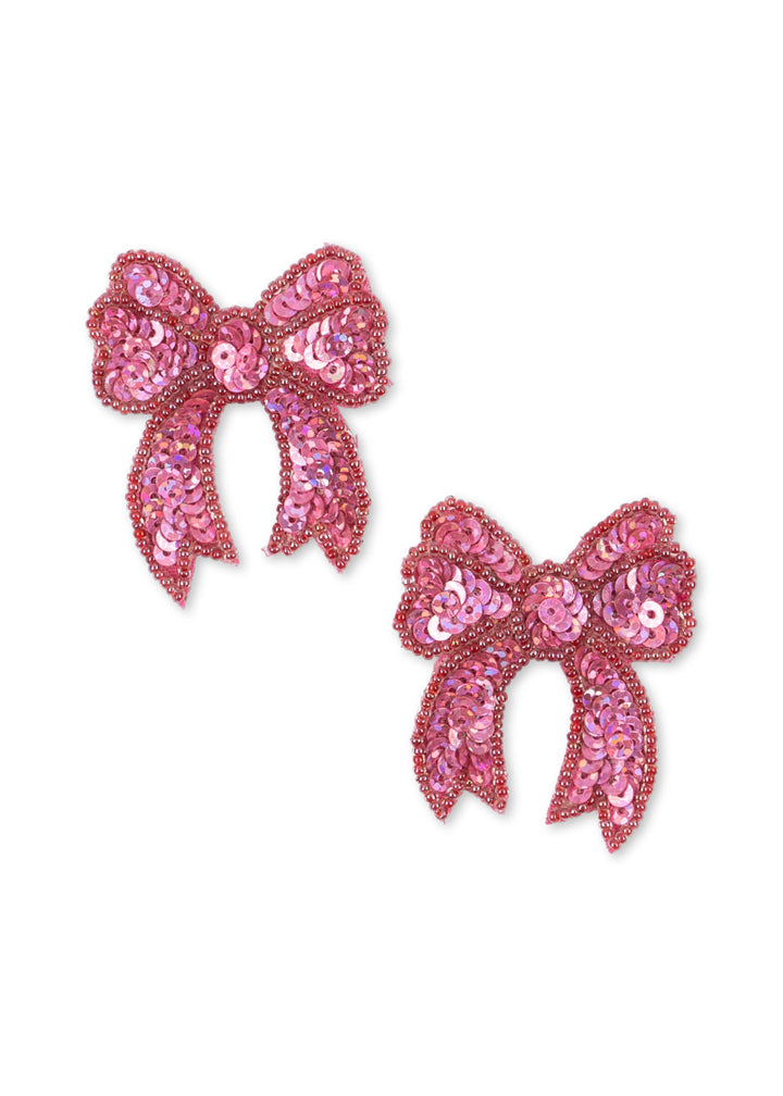 [Konges Slojd] 2pack Sequin Bow Hair Clip - Rapture Rose